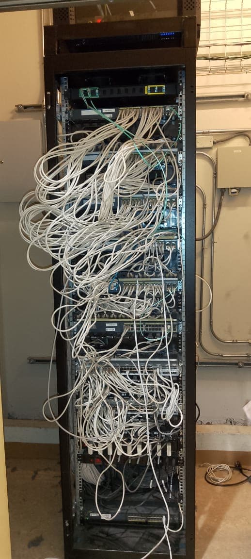 Rack antes del ordenamiento